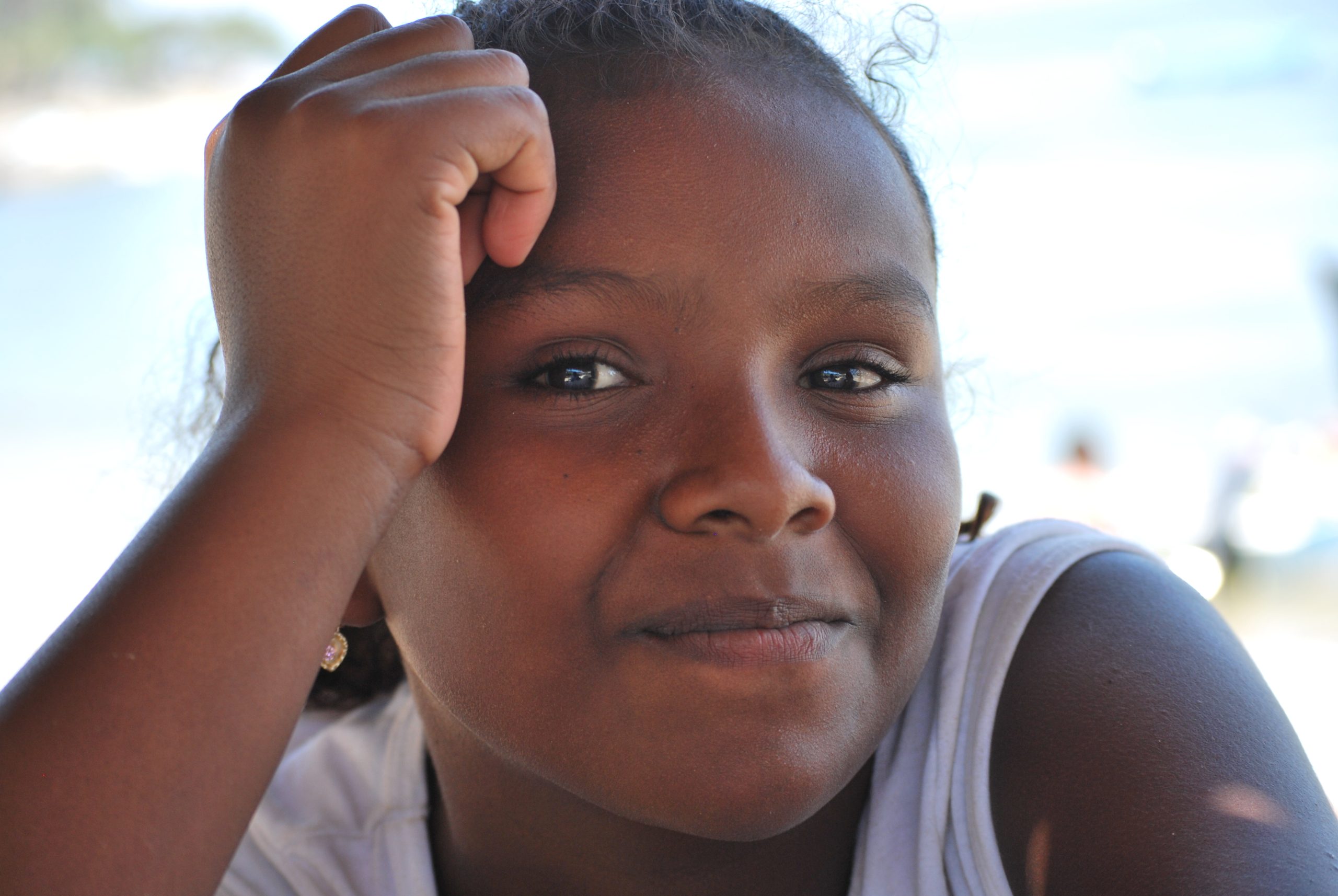 Afro-Mexican girl in Punta Maldonado, Cuajinicuilapa, Guerrero, Mexico.